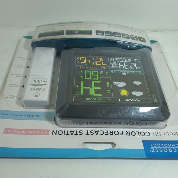 La Crosse L78571 Wireless Digital Color Weather Forecast Station NEW SEALED - Picture 12 of 16